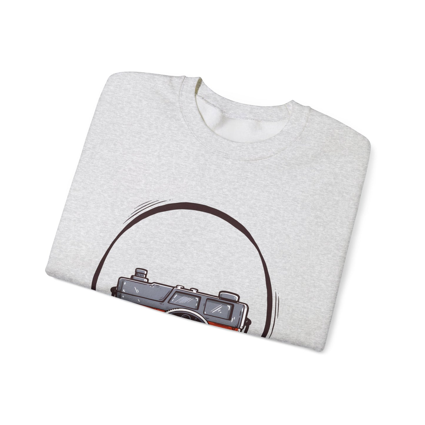 The Camera Unisex Heavy Blend™ Crewneck Sweatshirt | Stylish Graphic Sweatshirt for Photography Lovers - ArtShirt Couture