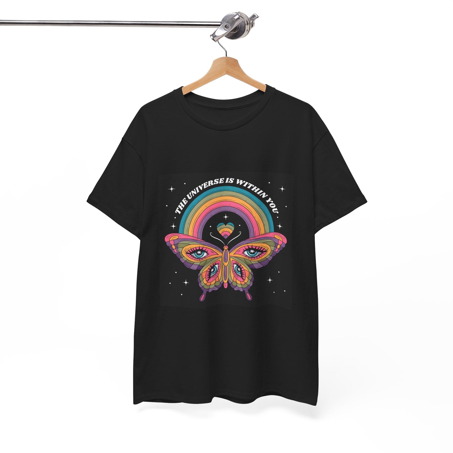 Psychedelic Butterfly Unisex Heavy Graphic Cotton Tee - Artshirtcouture