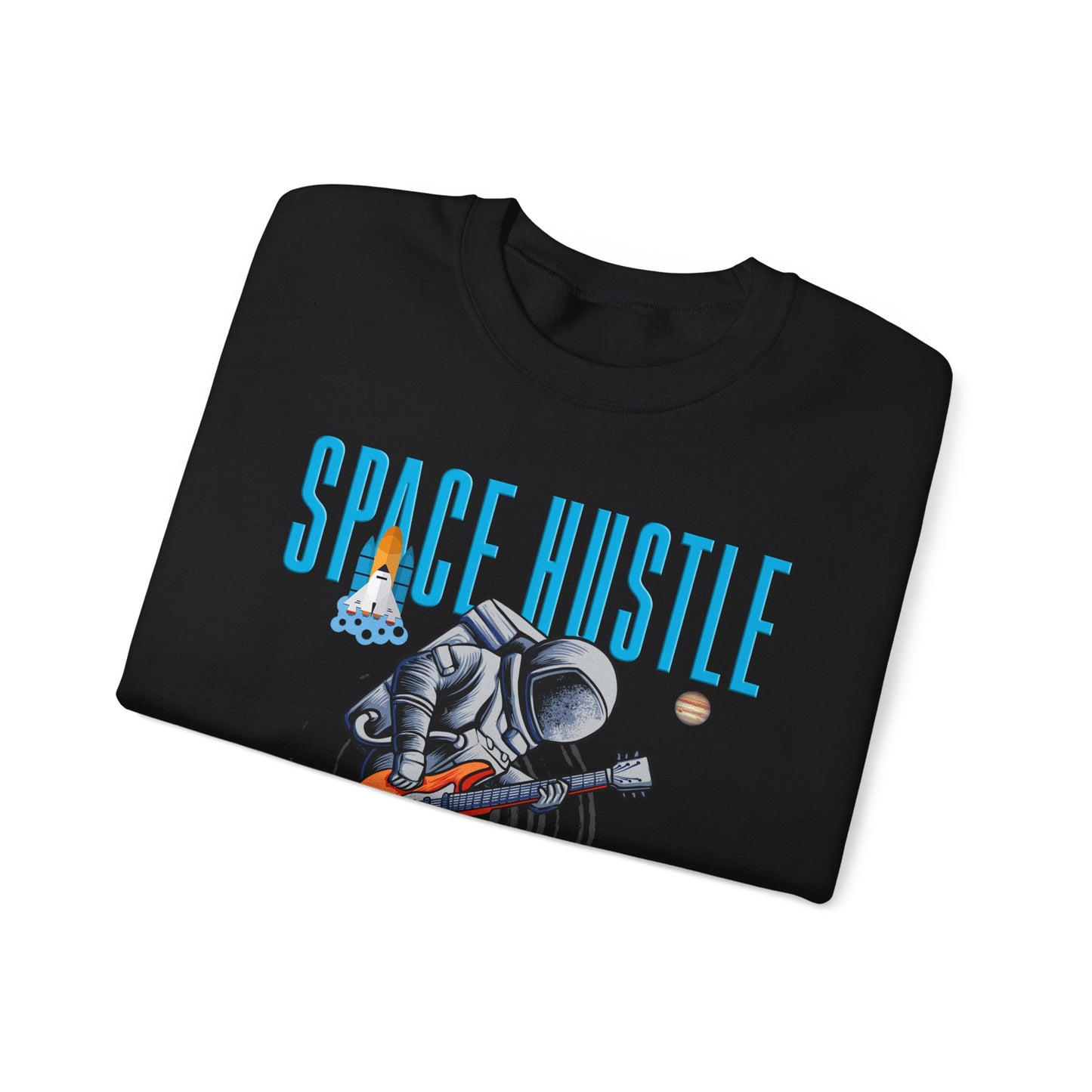 Space Hustle Music Unisex Heavy Blend™ Sweatshirt | Trendy Graphic Sweatshirt for Music and Space Enthusiasts - ArtShirt Couture