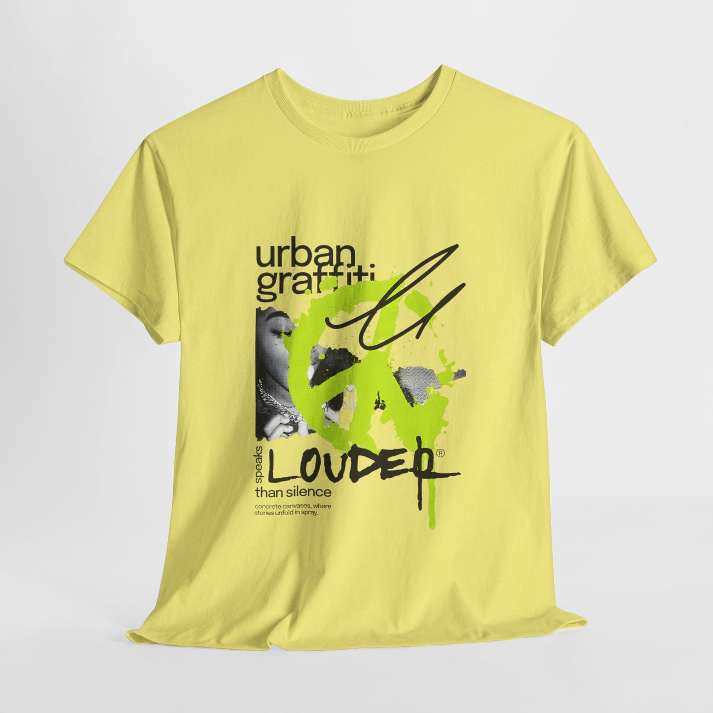 Urban Graffiti Unisex Heavy Cotton Tee | Stylish Graphic T-Shirt for Street Art Lovers - ArtShirt Couture