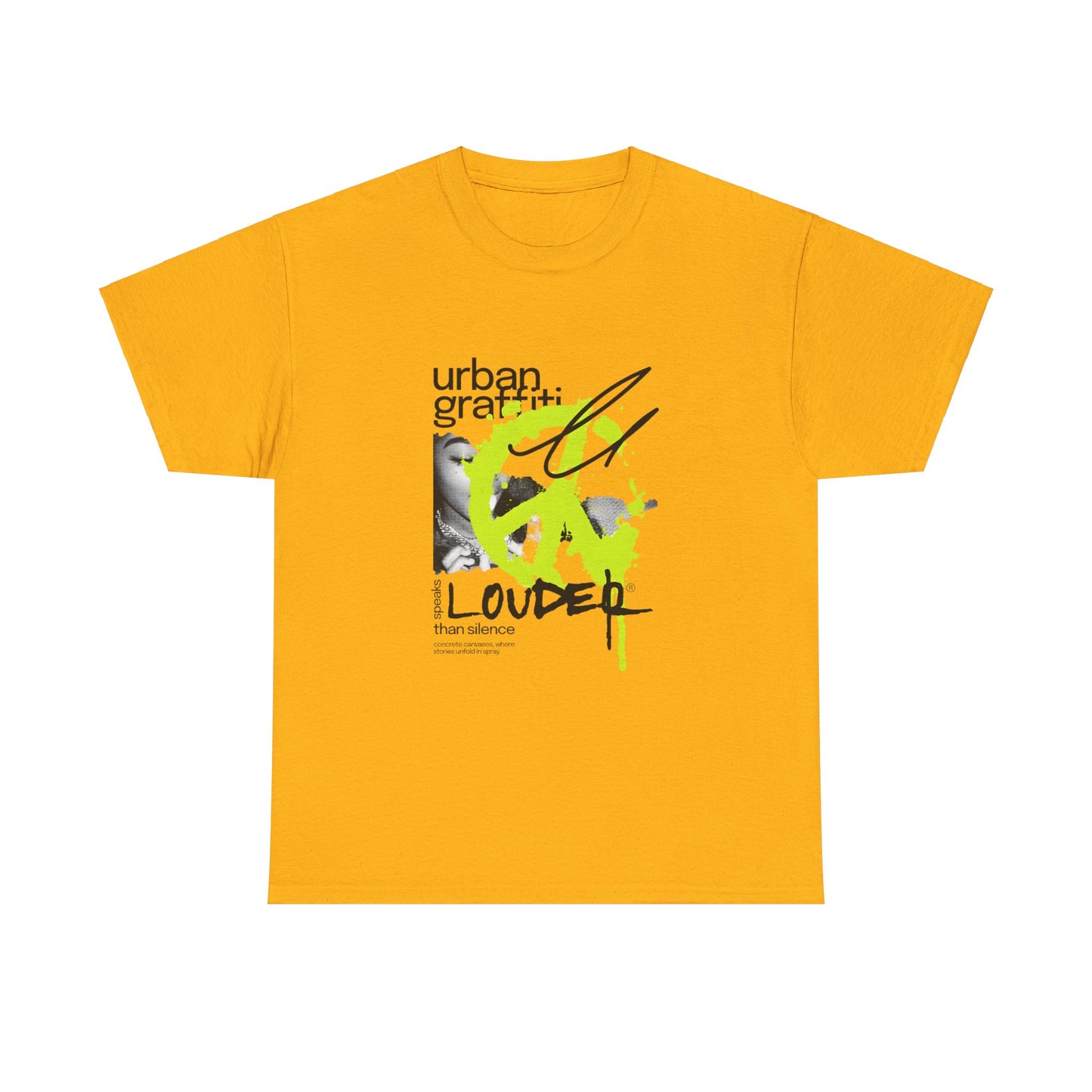 Urban Graffiti Unisex Heavy Cotton Tee | Stylish Graphic T-Shirt for Street Art Lovers - ArtShirt Couture