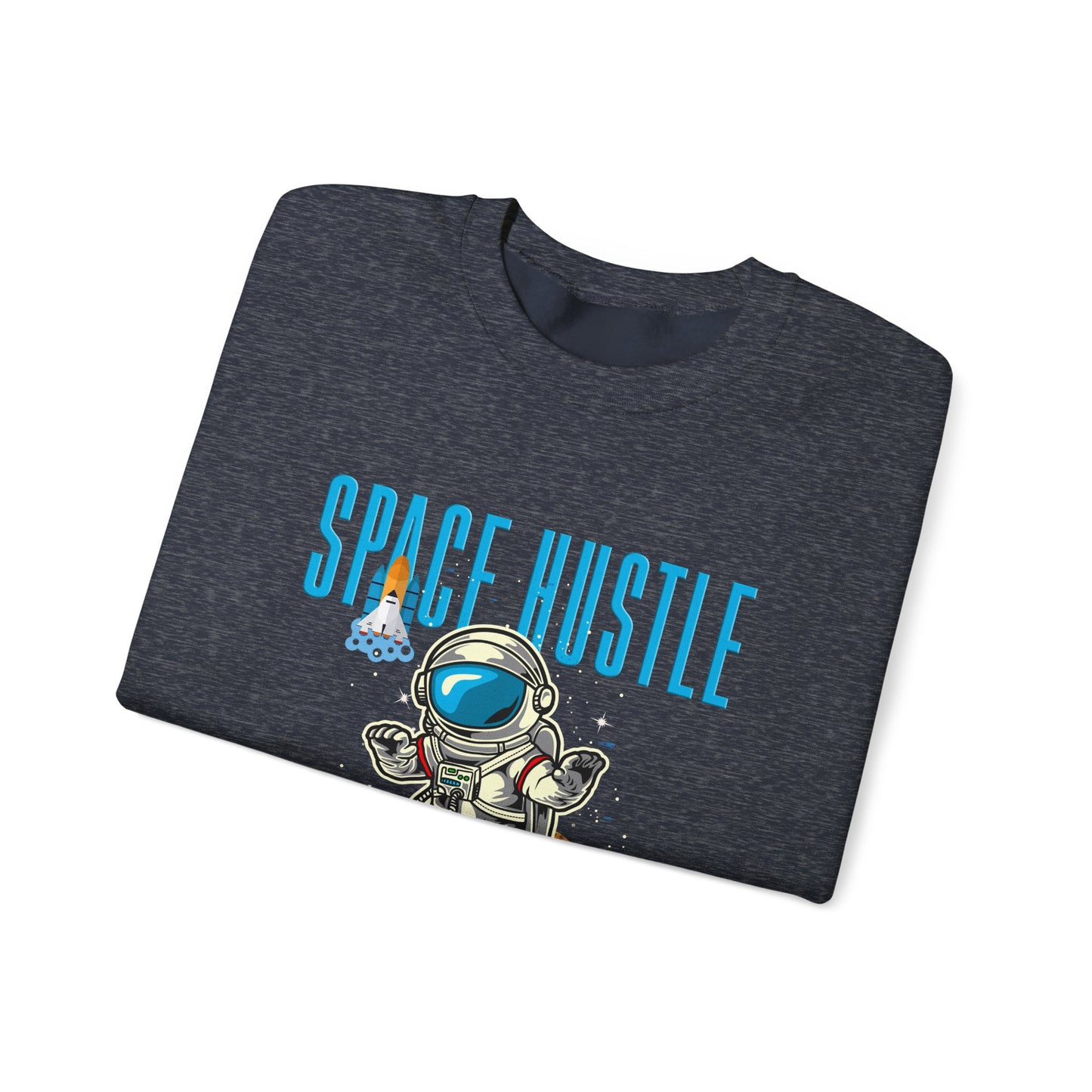 Space Hustle Unisex Heavy Blend™ Sweatshirt | Trendy Graphic Sweatshirt for Space Enthusiasts - ArtShirt Couture