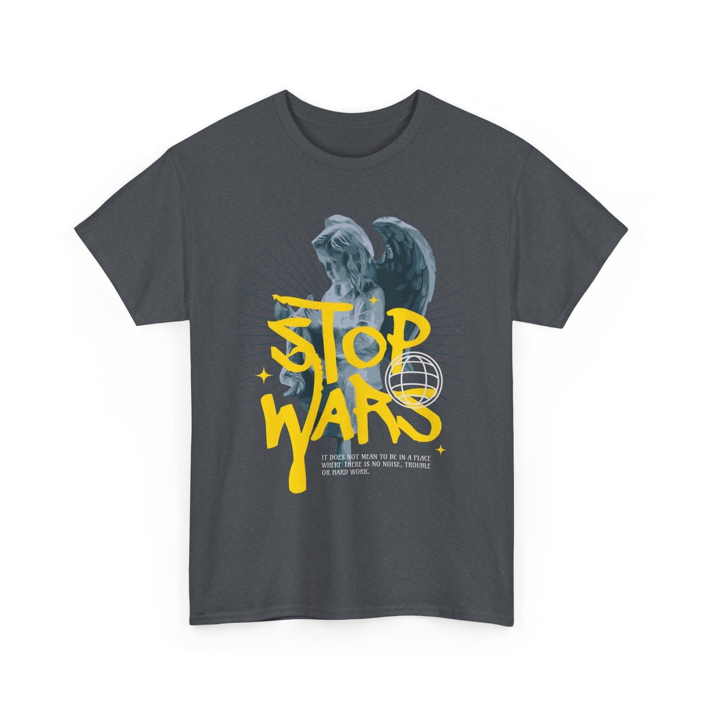 Stop Wars Unisex Heavy Cotton Tee | Fun Graphic T-Shirt for Peace Advocates - ArtShirt Couture