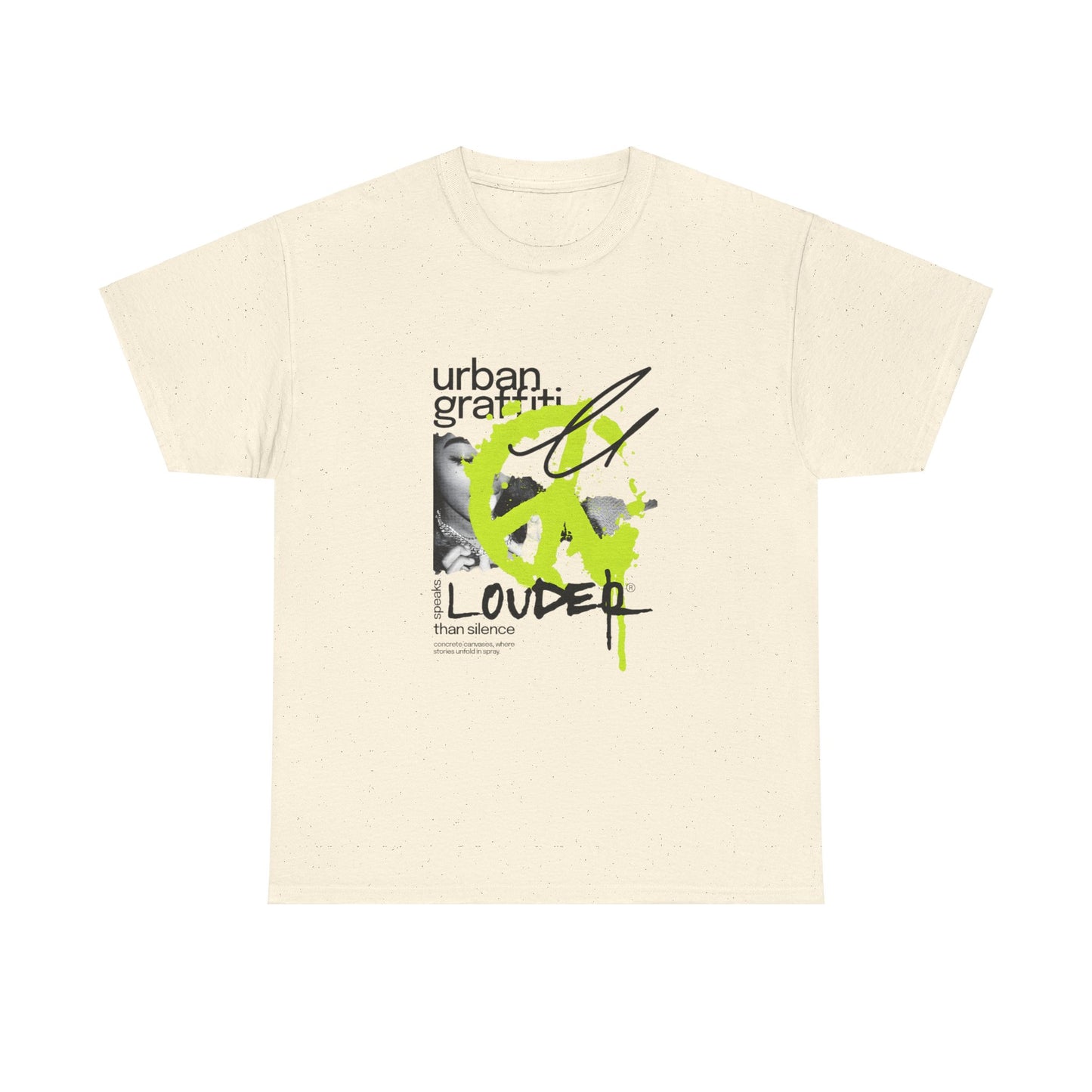 Urban Graffiti Unisex Heavy Cotton Tee | Stylish Graphic T-Shirt for Street Art Lovers - ArtShirt Couture