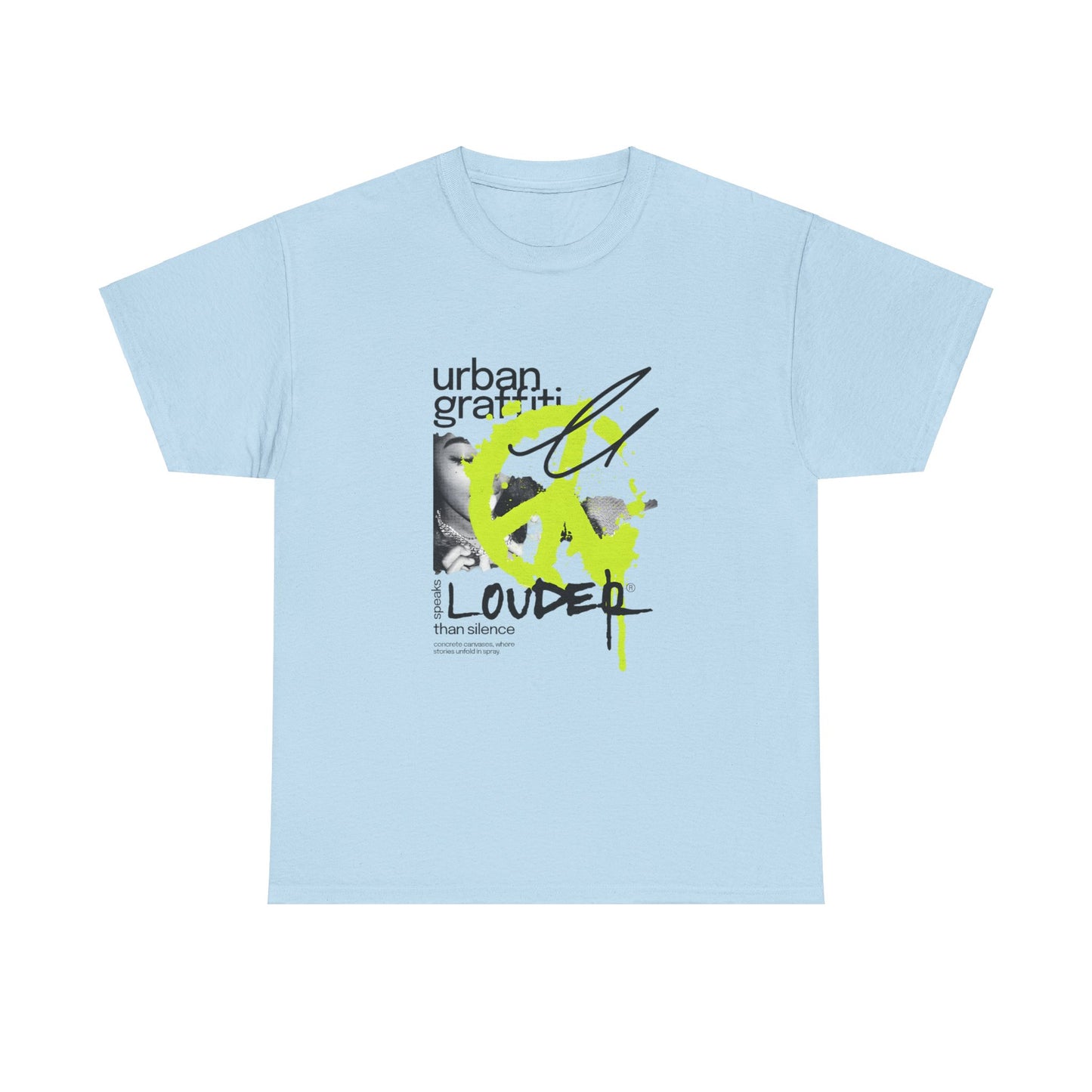Urban Graffiti Unisex Heavy Cotton Tee | Stylish Graphic T-Shirt for Street Art Lovers - ArtShirt Couture