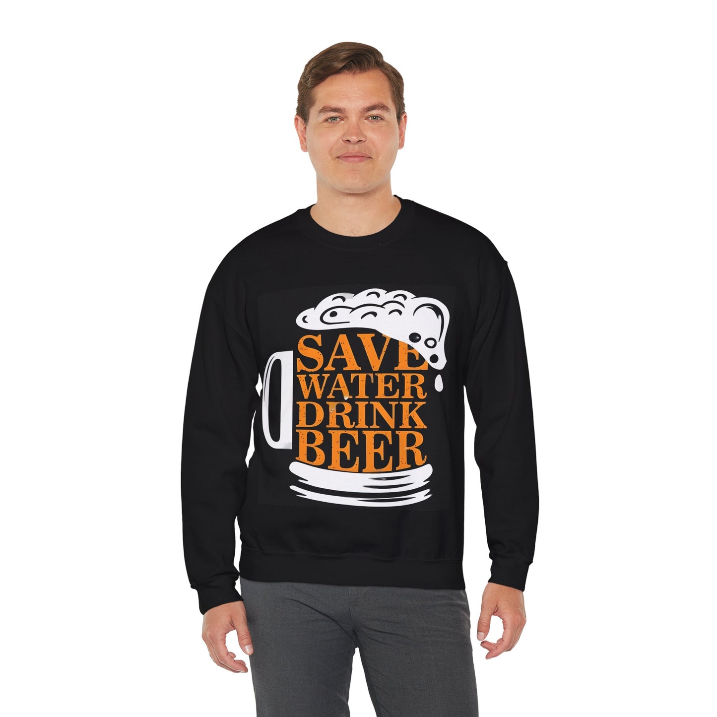 Save Water Drink Beer Unisex Heavy Blend™ Sweatshirt | Funny Graphic Sweatshirt for Beer Lovers - ArtShirt Couture