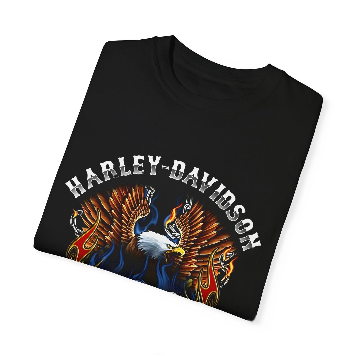 Vintage Motorcycle Design Unisex Garment-Dyed T-Shirt for motorcycle enthusiasts