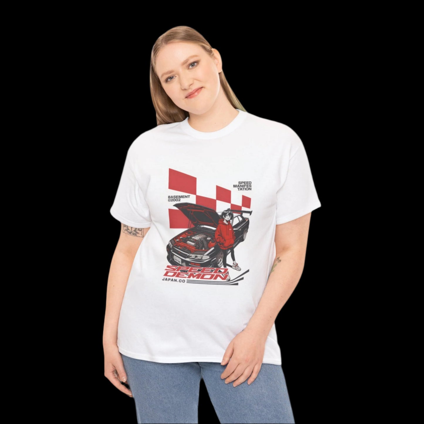 Speed Demon Unisex Heavy Cotton Tee | Stylish Graphic T-Shirt for Racing Enthusiasts - ArtShirt Couture