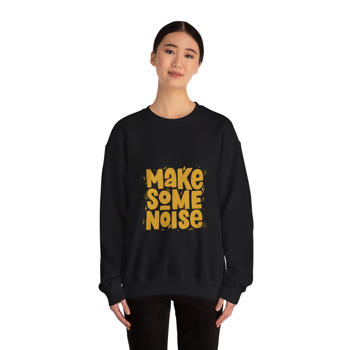 Make some noise Unisex Heavy Blend™ Crewneck Sweatshirt - ArtShirt Couture