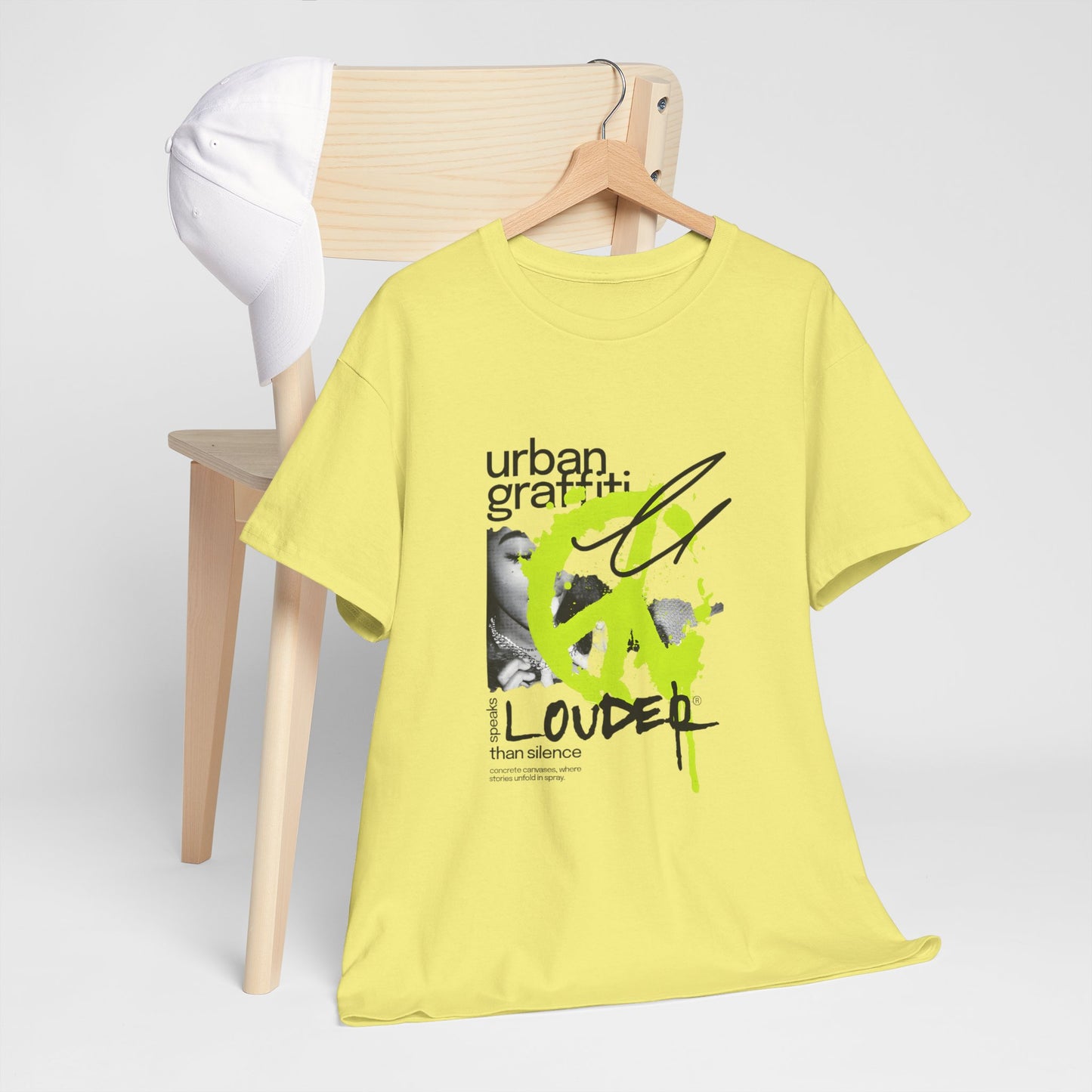 Urban Graffiti Unisex Heavy Cotton Tee | Stylish Graphic T-Shirt for Street Art Lovers - ArtShirt Couture