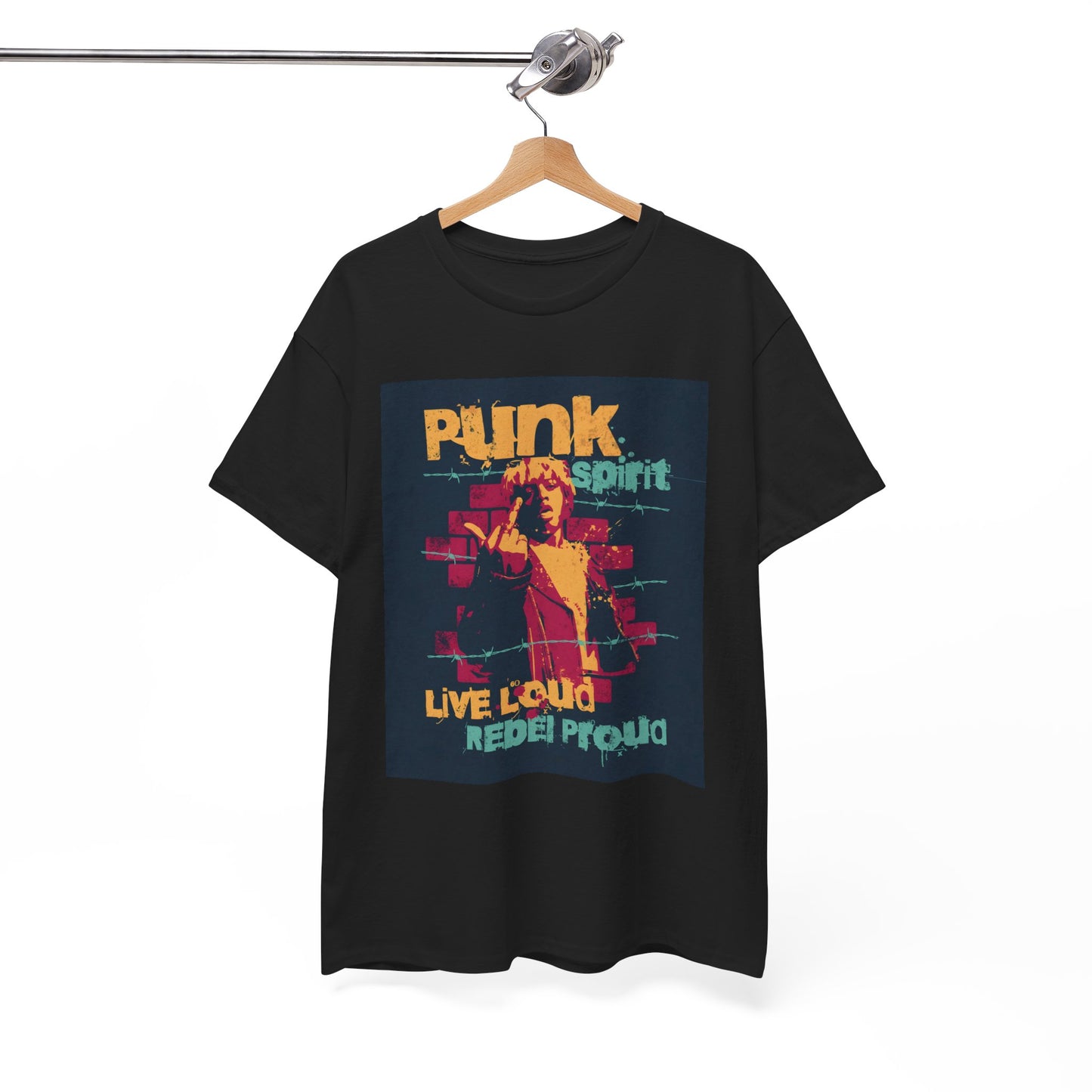 Punk Spirit Graphic Unisex Heavy Cotton Tee | Edgy T-Shirt for Punk Culture Enthusiasts - ArtShirt Couture