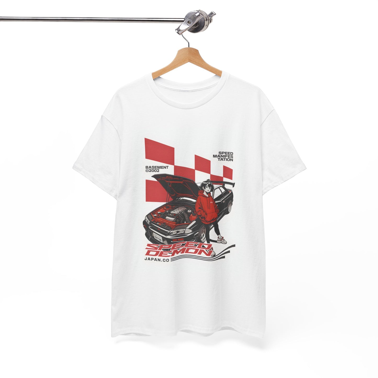 Speed Demon Unisex Heavy Cotton Tee | Stylish Graphic T-Shirt for Racing Enthusiasts - ArtShirt Couture