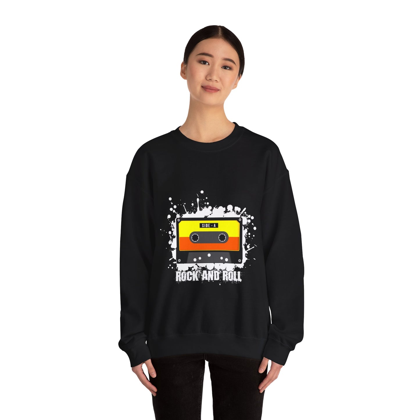 Rock 'N' Roll Unisex Heavy Blend™ Crewneck Sweatshirt | Classic Music Graphic Sweatshirt - ArtShirt Couture