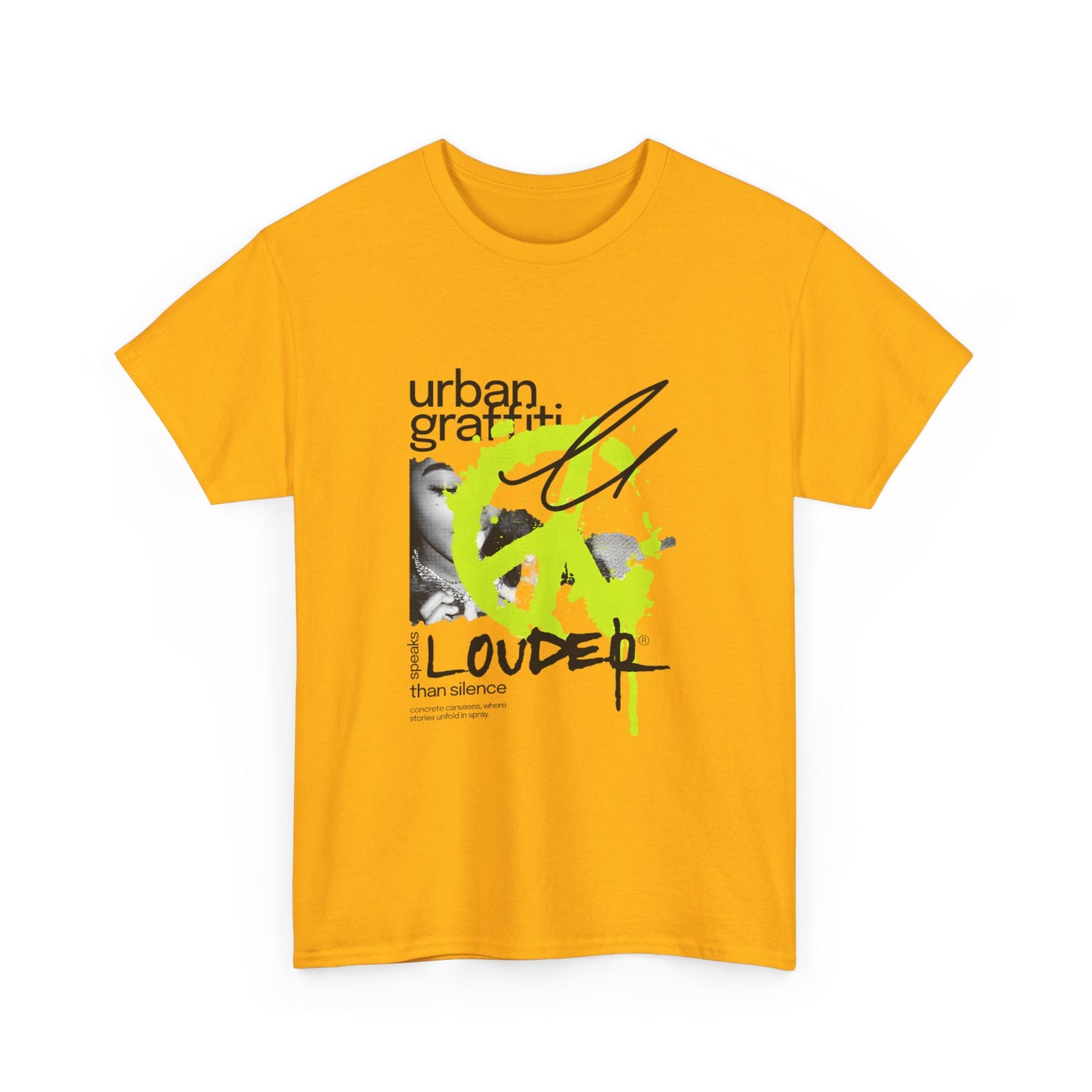 Urban Graffiti Unisex Heavy Cotton Tee | Stylish Graphic T-Shirt for Street Art Lovers - ArtShirt Couture