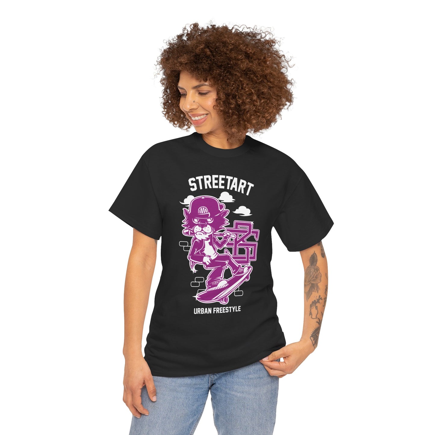 Streetart Urban Style Unisex Heavy Cotton Tee | Trendy Graphic T-Shirt for Urban Fashion Lovers - ArtShirt Couture