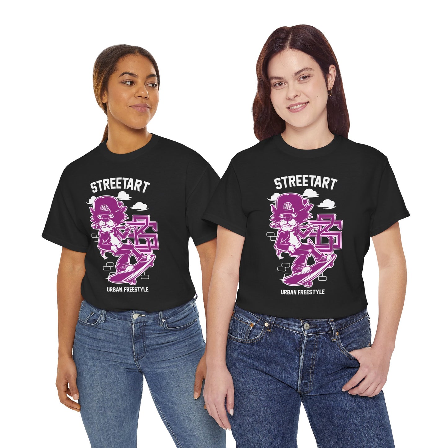 Streetart Urban Style Unisex Heavy Cotton Tee | Trendy Graphic T-Shirt for Urban Fashion Lovers - ArtShirt Couture