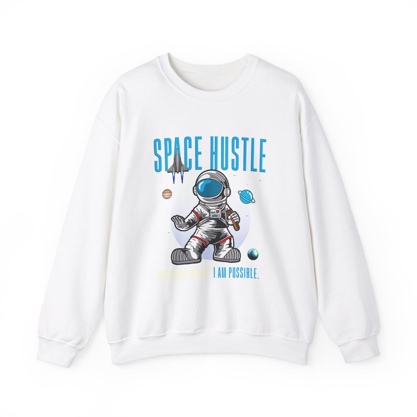 Skateboard Space Hustle Unisex Heavy Blend™ Sweatshirt | Trendy Graphic Sweatshirt for Skateboarding Enthusiasts - ArtShirt Couture