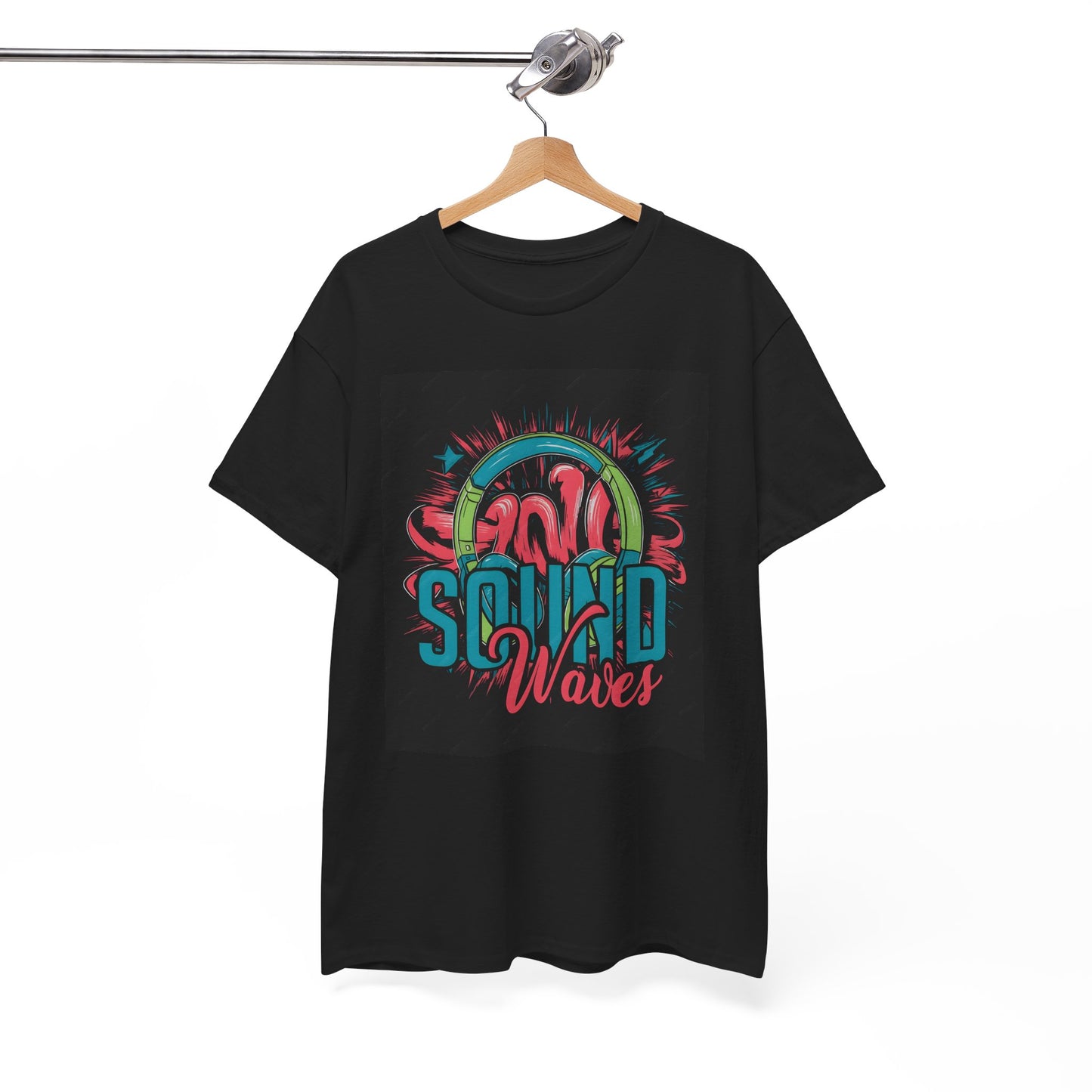 Sound Waves Unisex Heavy Cotton Tee | Stylish Graphic T-Shirt for Music Lovers - ArtShirt Couture