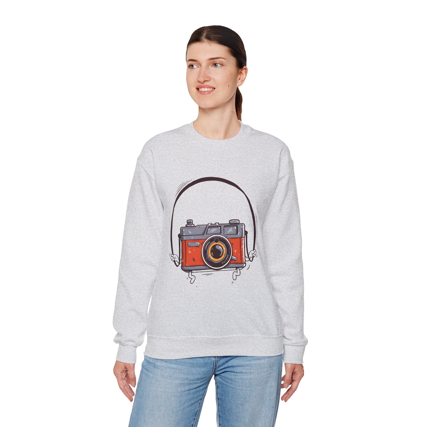 The Camera Unisex Heavy Blend™ Crewneck Sweatshirt | Stylish Graphic Sweatshirt for Photography Lovers - ArtShirt Couture