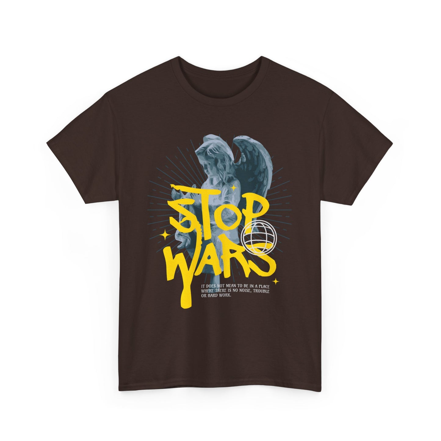 Stop Wars Unisex Heavy Cotton Tee | Fun Graphic T-Shirt for Peace Advocates - ArtShirt Couture