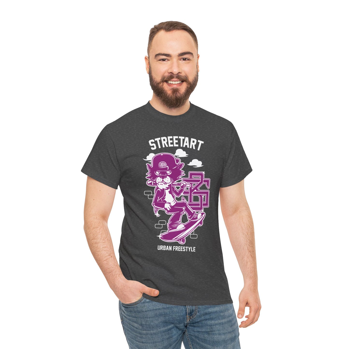 Streetart Urban Style Unisex Heavy Cotton Tee | Trendy Graphic T-Shirt for Urban Fashion Lovers - ArtShirt Couture