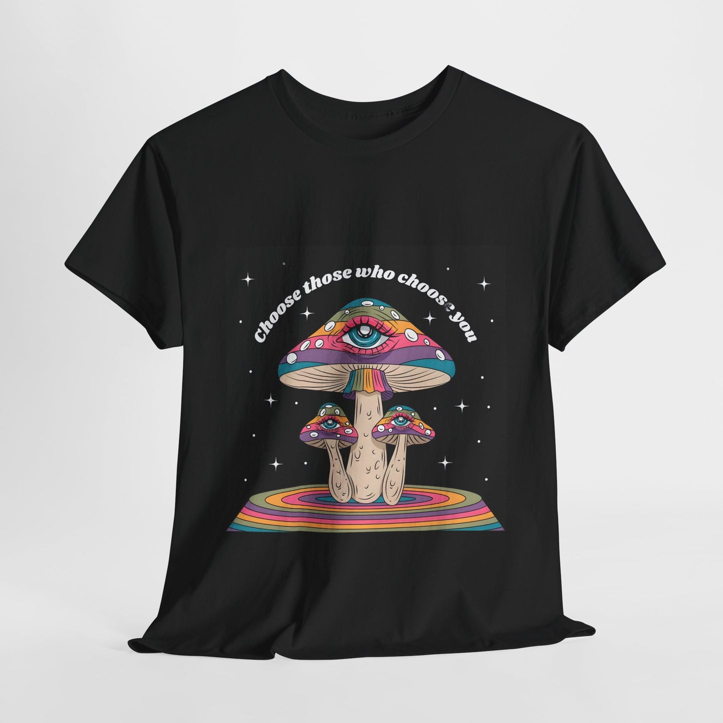 Psychedelic Mushroom Unisex Heavy Cotton Tee - Artshirtcouture