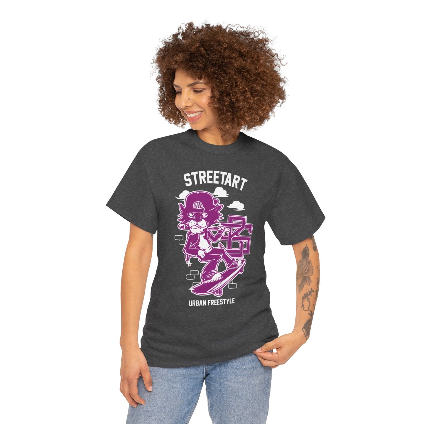 Streetart Urban Style Unisex Heavy Cotton Tee | Trendy Graphic T-Shirt for Urban Fashion Lovers - ArtShirt Couture
