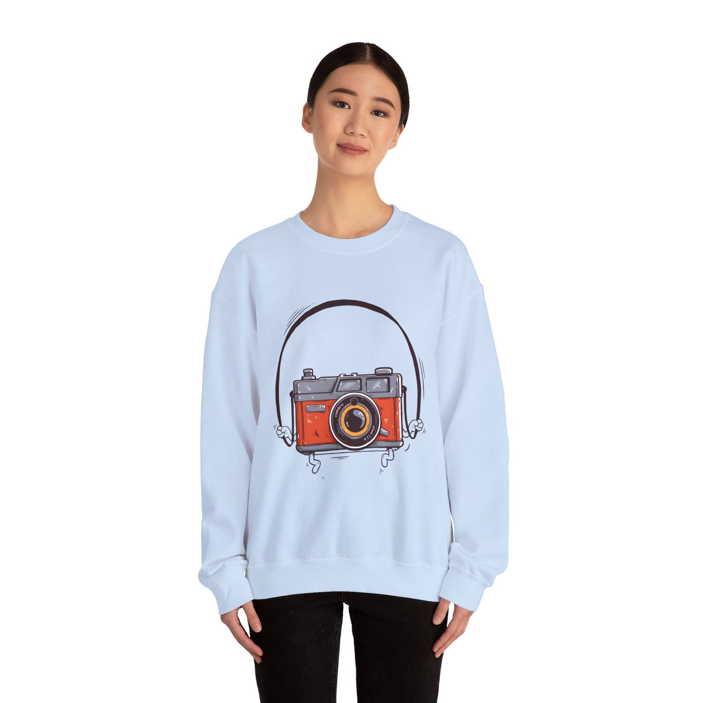 The Camera Unisex Heavy Blend™ Crewneck Sweatshirt | Stylish Graphic Sweatshirt for Photography Lovers - ArtShirt Couture