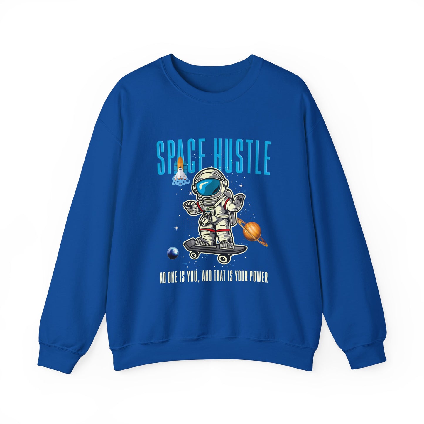 Space Hustle Unisex Heavy Blend™ Sweatshirt | Trendy Graphic Sweatshirt for Space Enthusiasts - ArtShirt Couture