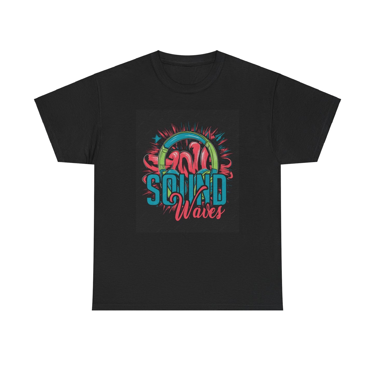 Sound Waves Unisex Heavy Cotton Tee | Stylish Graphic T-Shirt for Music Lovers - ArtShirt Couture