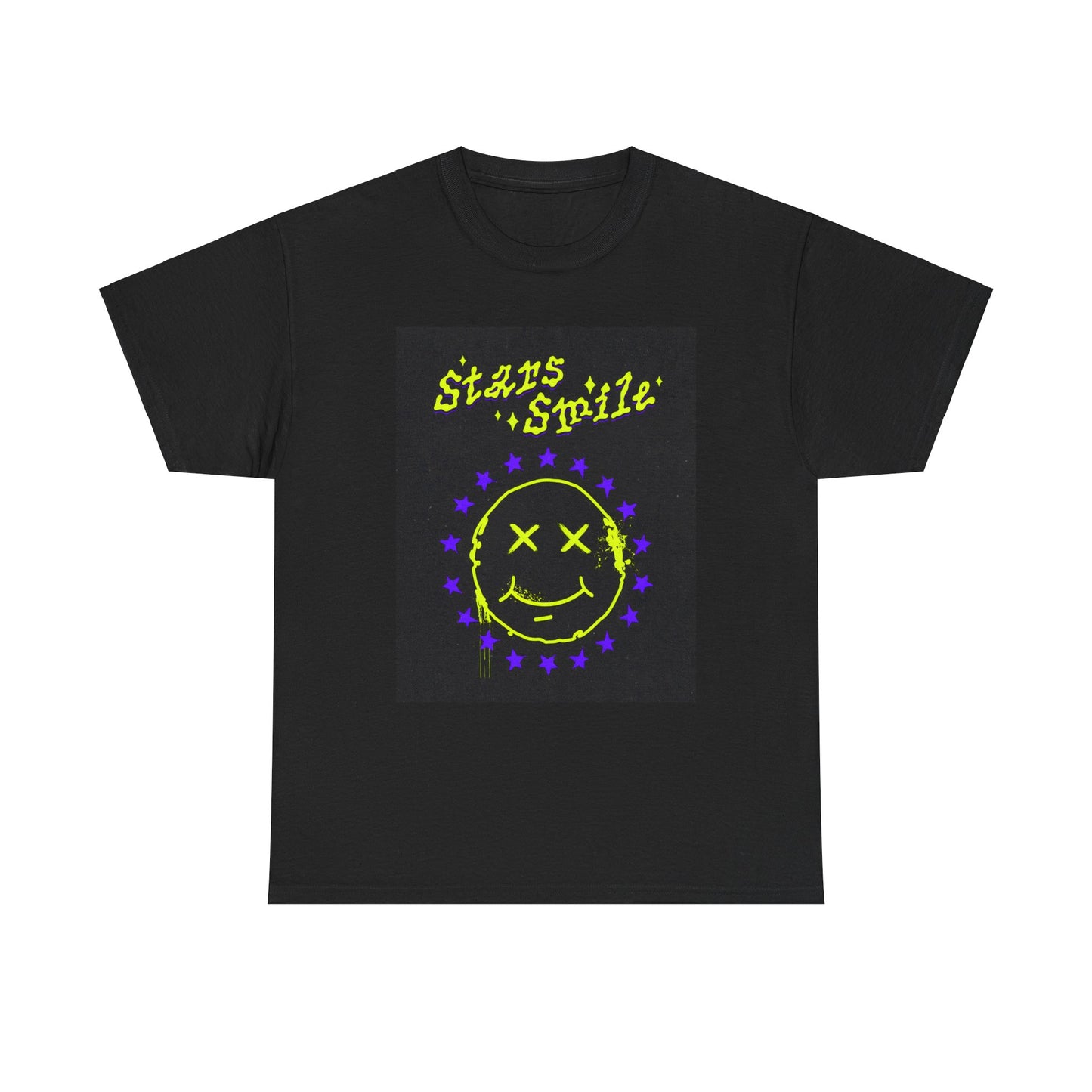 Star Smile Unisex Heavy Cotton Tee | Fun Graphic T-Shirt for Brightening Your Day - ArtShirt Couture