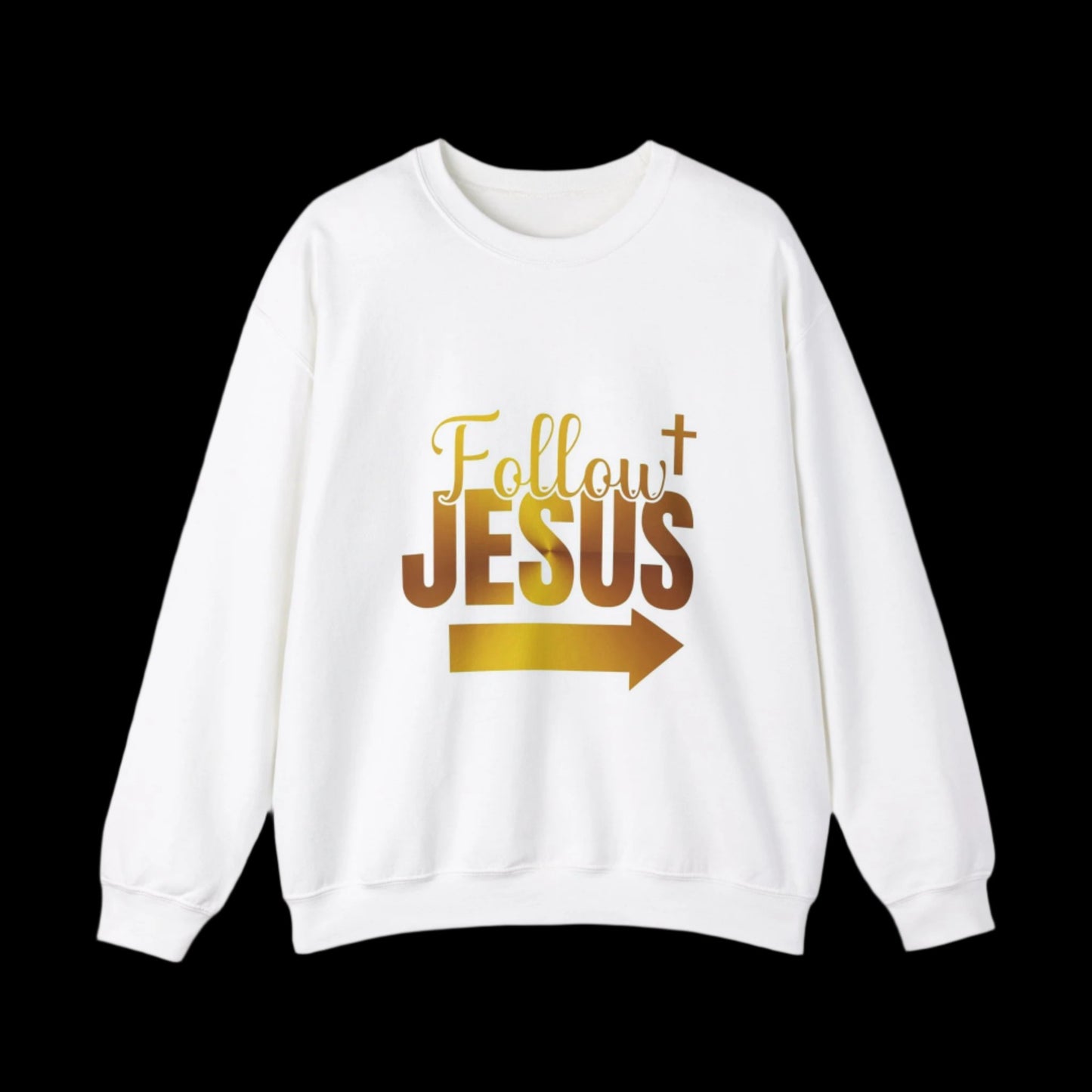 Follow Jesus Unisex Heavy Blend™ Sweatshirt | Inspirational Graphic Sweatshirt - ArtShirt Couture