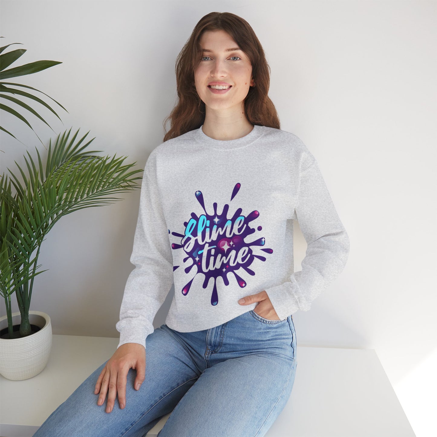 Slime Time Unisex Heavy Blend™ Sweatshirt | Fun Graphic Sweatshirt for Playful Style - ArtShirt Couture