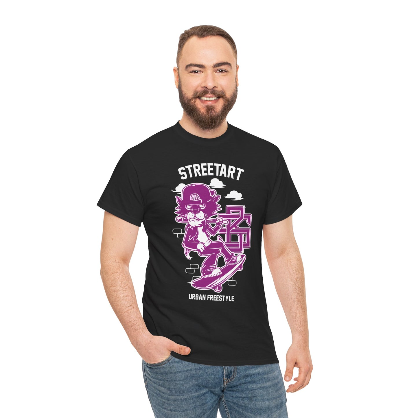 Streetart Urban Style Unisex Heavy Cotton Tee | Trendy Graphic T-Shirt for Urban Fashion Lovers - ArtShirt Couture