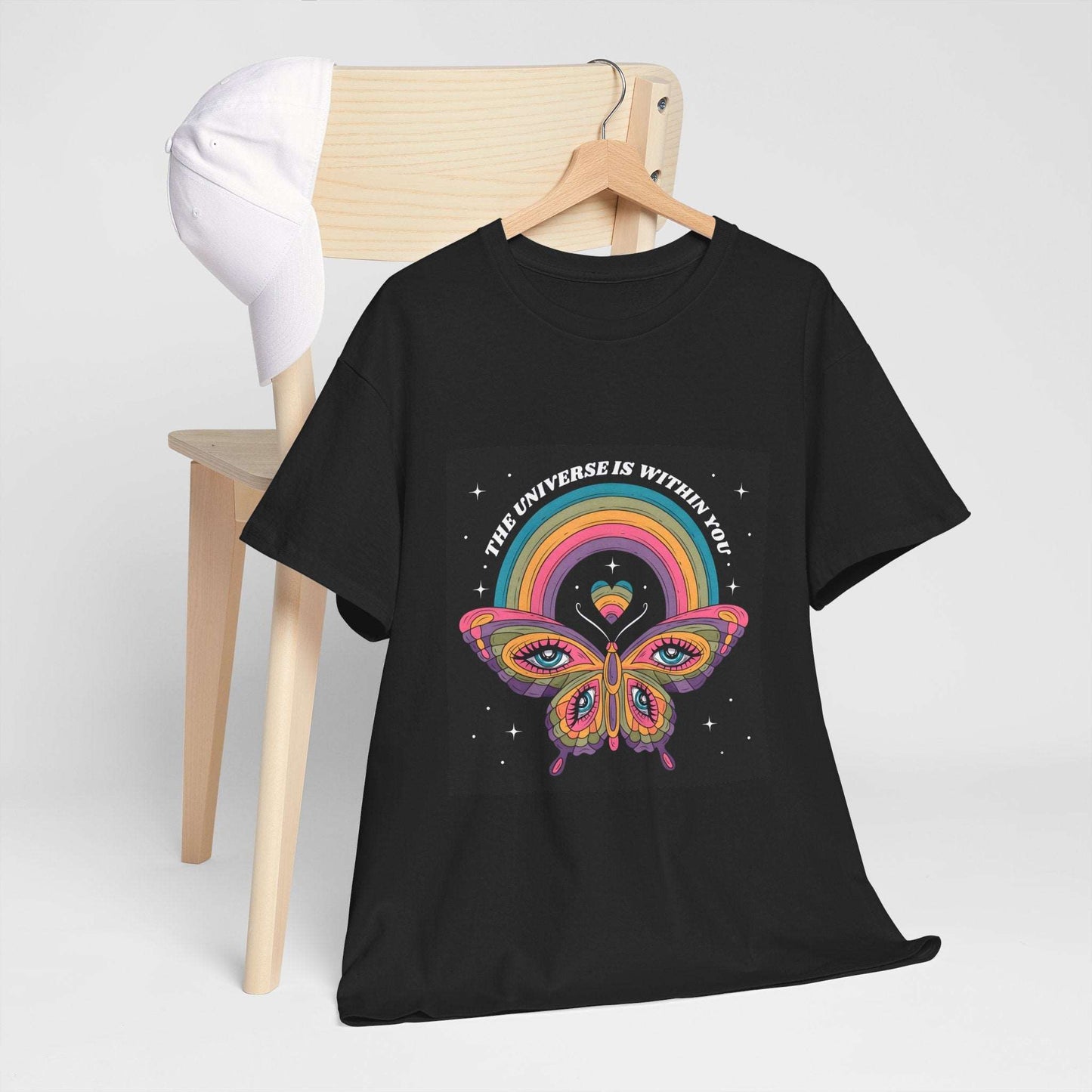 Psychedelic Butterfly Unisex Heavy Graphic Cotton Tee - Artshirtcouture
