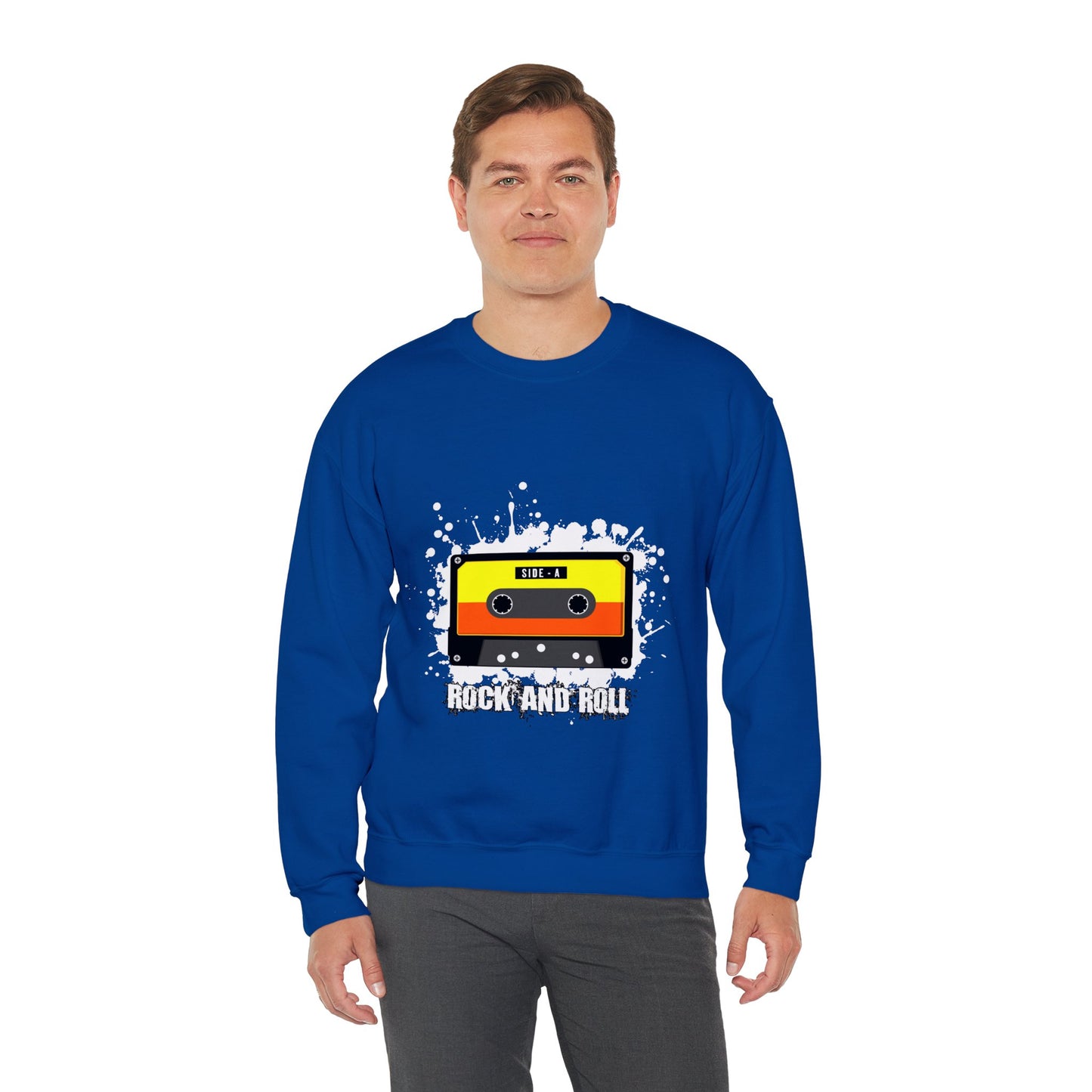 Rock 'N' Roll Unisex Heavy Blend™ Crewneck Sweatshirt | Classic Music Graphic Sweatshirt - ArtShirt Couture