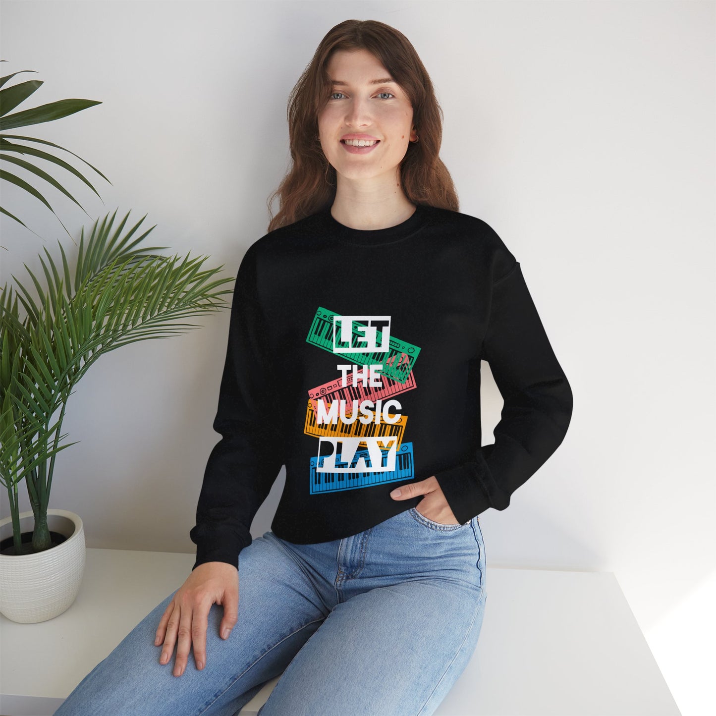 Let the music play Unisex Heavy Blend™ Crewneck Sweatshirt - ArtShirt Couture
