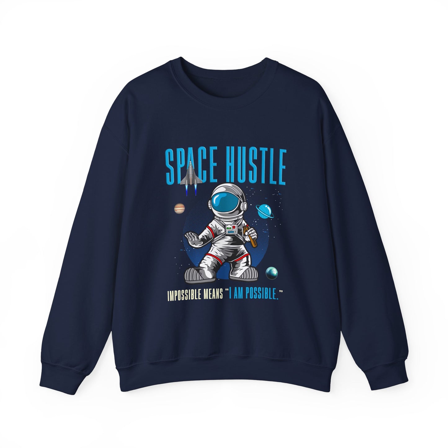 Skateboard Space Hustle Unisex Heavy Blend™ Sweatshirt | Trendy Graphic Sweatshirt for Skateboarding Enthusiasts - ArtShirt Couture