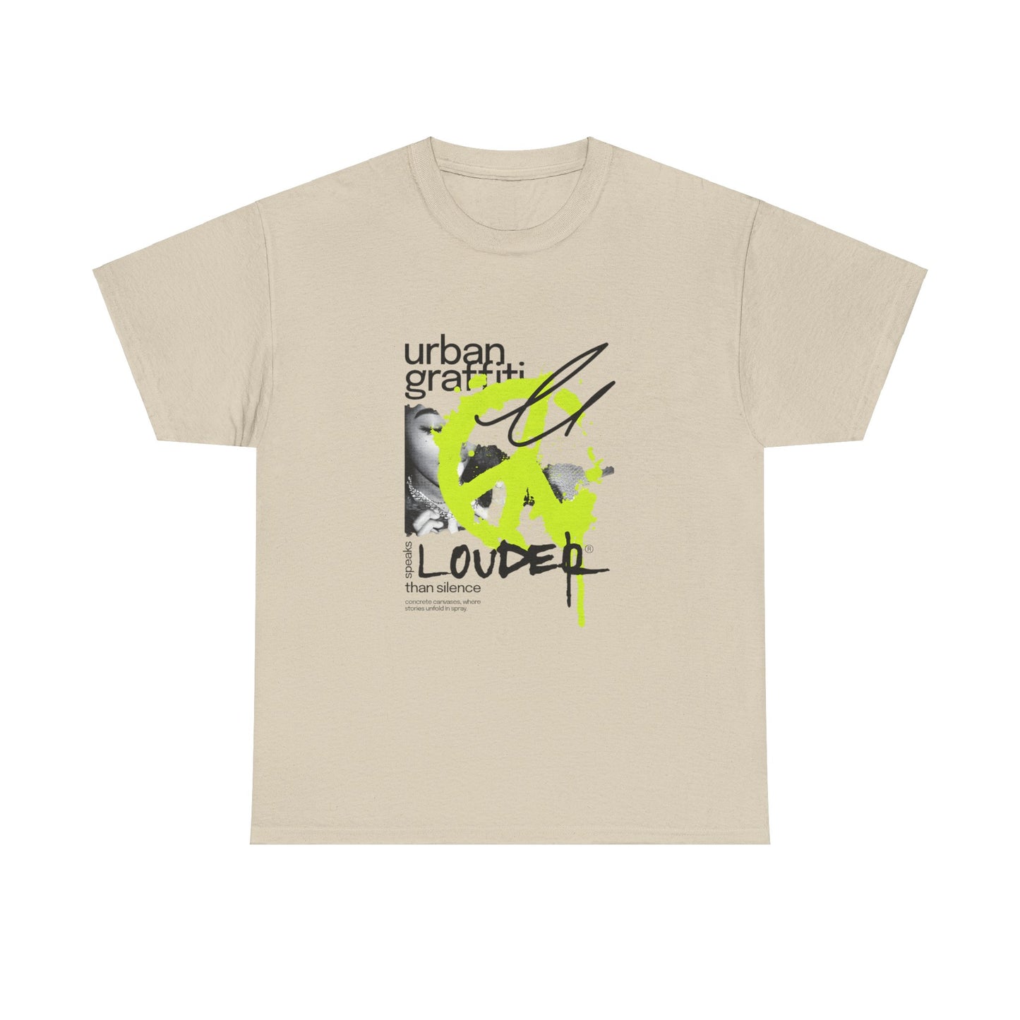Urban Graffiti Unisex Heavy Cotton Tee | Stylish Graphic T-Shirt for Street Art Lovers - ArtShirt Couture