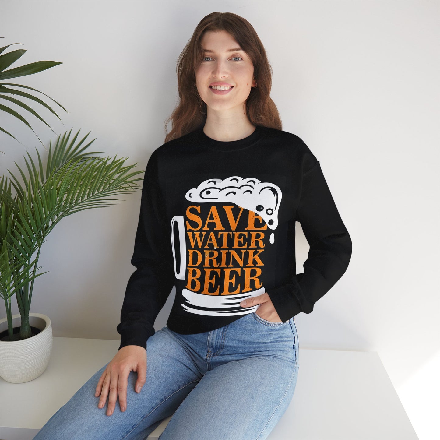 Save Water Drink Beer Unisex Heavy Blend™ Sweatshirt | Funny Graphic Sweatshirt for Beer Lovers - ArtShirt Couture