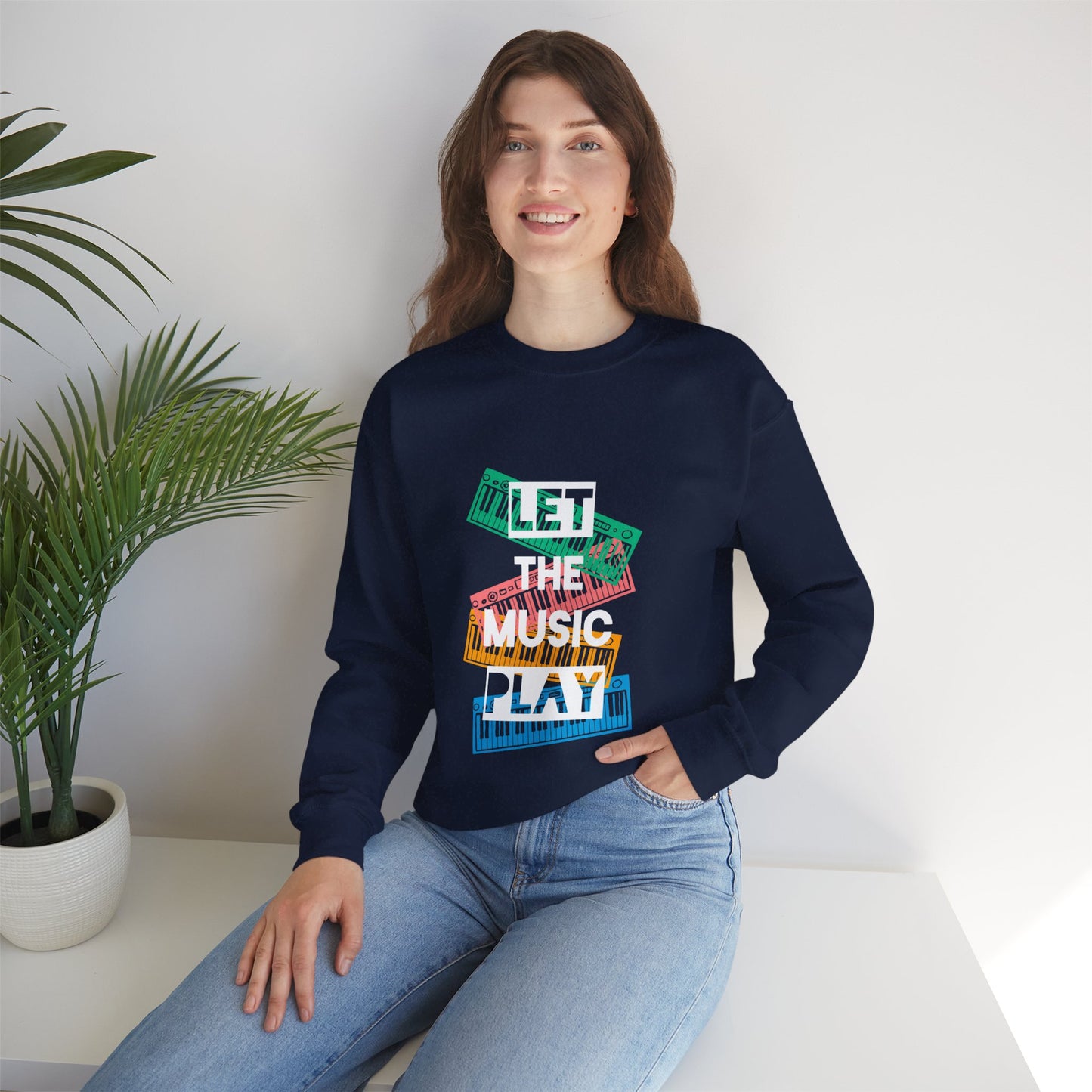 Let the music play Unisex Heavy Blend™ Crewneck Sweatshirt - ArtShirt Couture