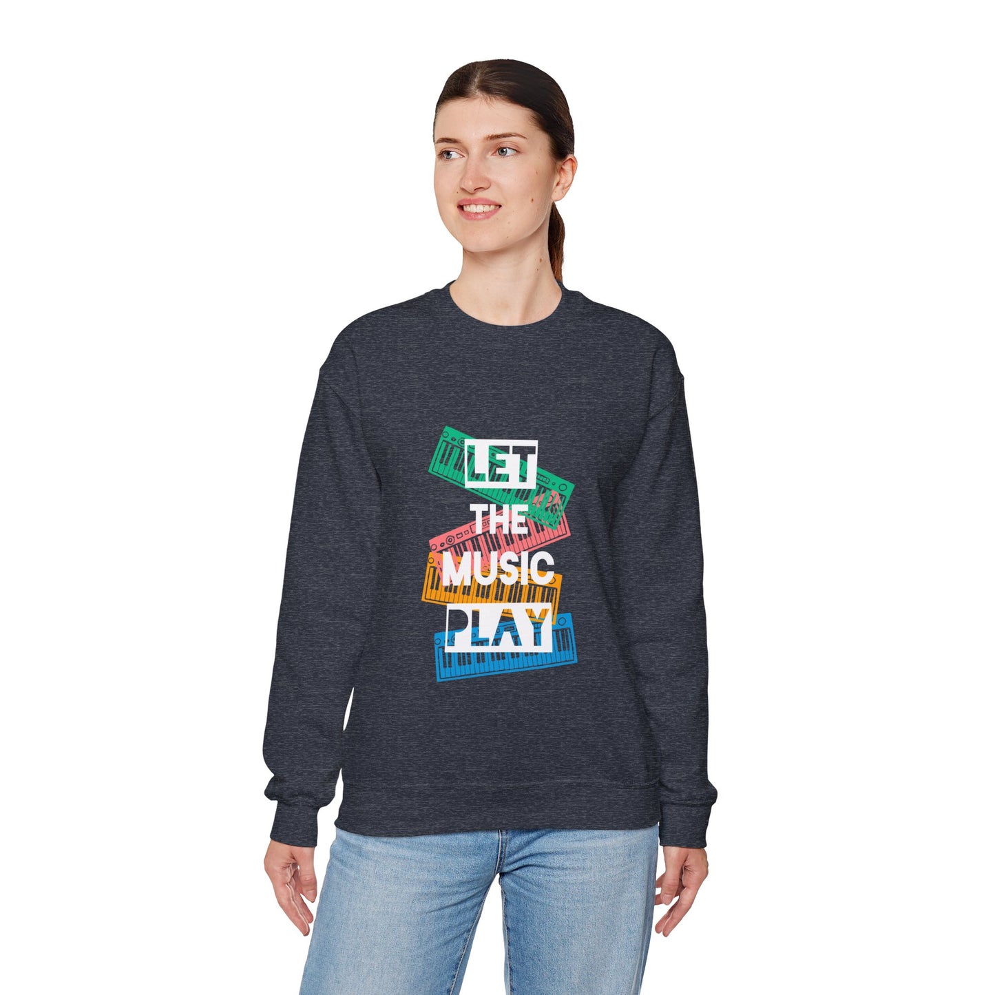 Let the music play Unisex Heavy Blend™ Crewneck Sweatshirt - ArtShirt Couture