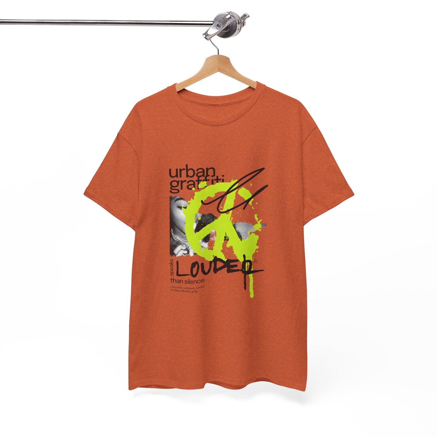 Urban Graffiti Unisex Heavy Cotton Tee | Stylish Graphic T-Shirt for Street Art Lovers - ArtShirt Couture