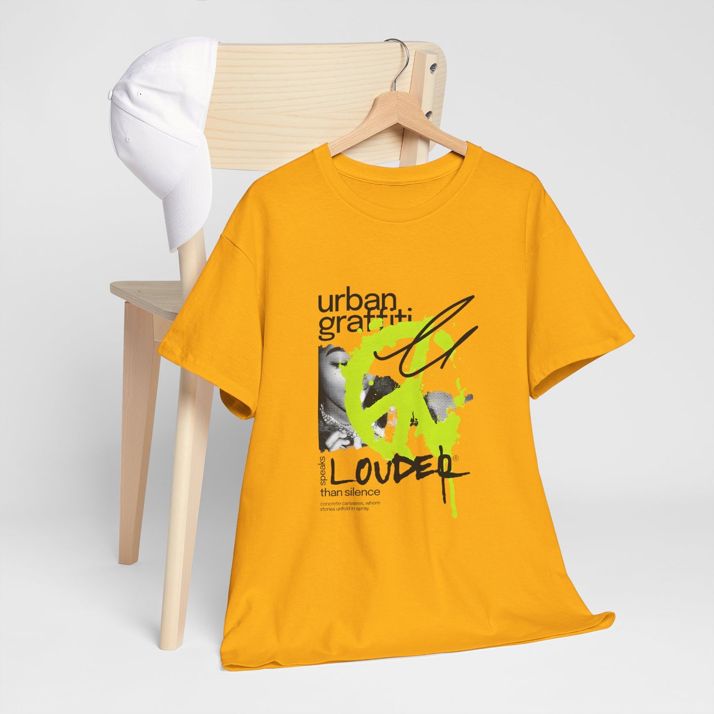 Urban Graffiti Unisex Heavy Cotton Tee | Stylish Graphic T-Shirt for Street Art Lovers - ArtShirt Couture