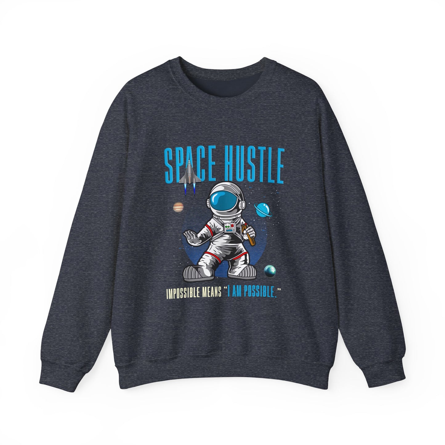 Skateboard Space Hustle Unisex Heavy Blend™ Sweatshirt | Trendy Graphic Sweatshirt for Skateboarding Enthusiasts - ArtShirt Couture