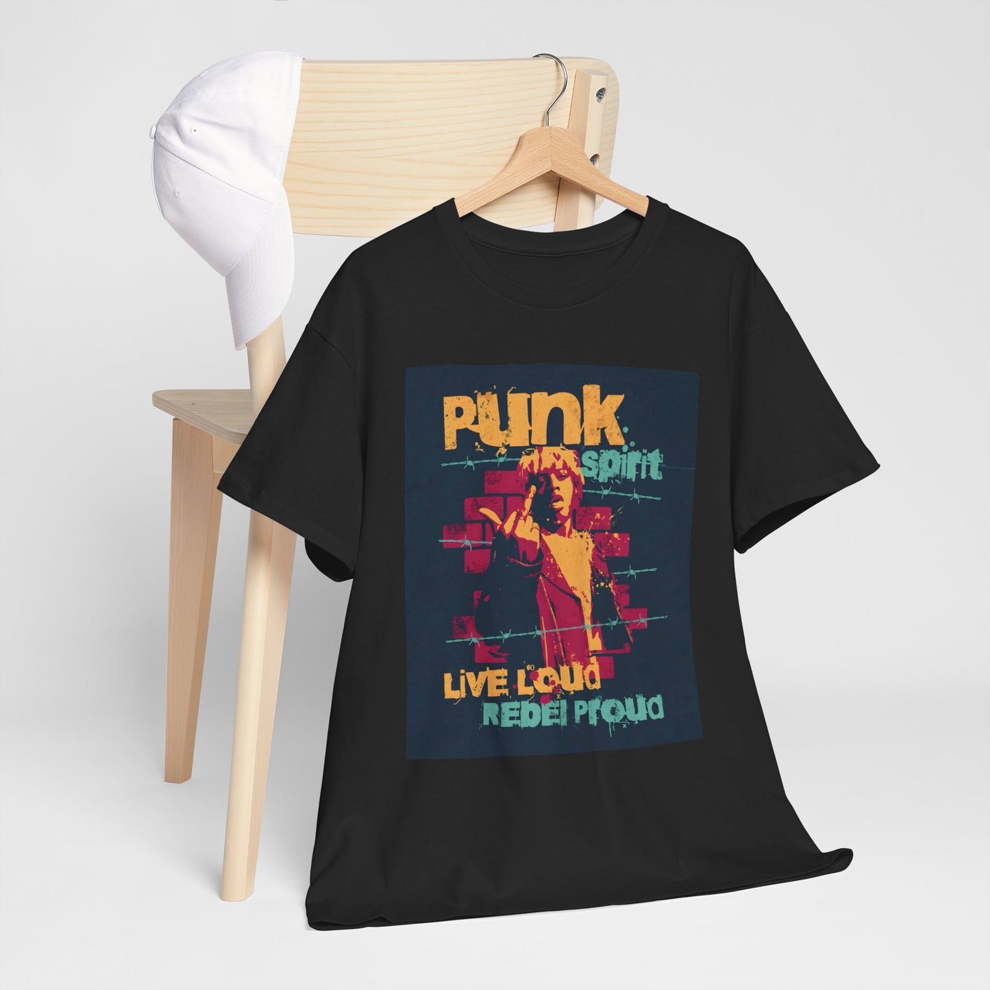 Punk Spirit Graphic Unisex Heavy Cotton Tee | Edgy T-Shirt for Punk Culture Enthusiasts - ArtShirt Couture