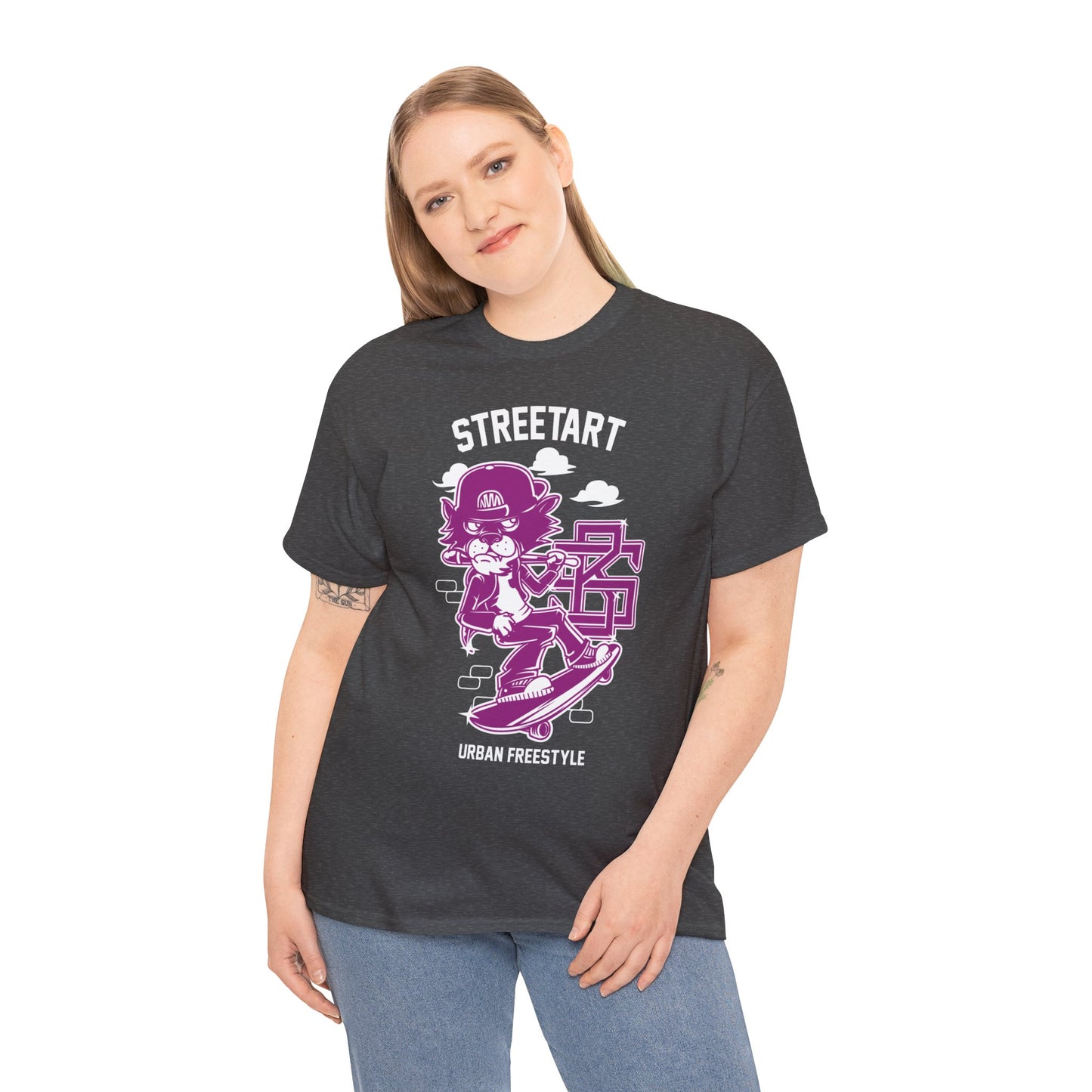 Streetart Urban Style Unisex Heavy Cotton Tee | Trendy Graphic T-Shirt for Urban Fashion Lovers - ArtShirt Couture