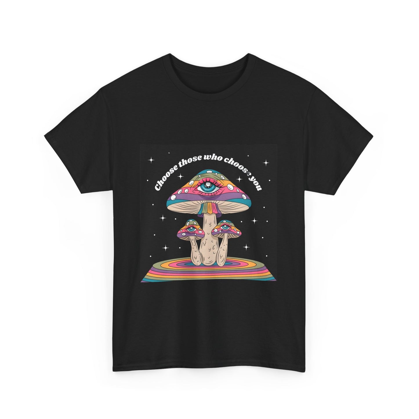 Psychedelic Mushroom Unisex Heavy Cotton Tee - Artshirtcouture