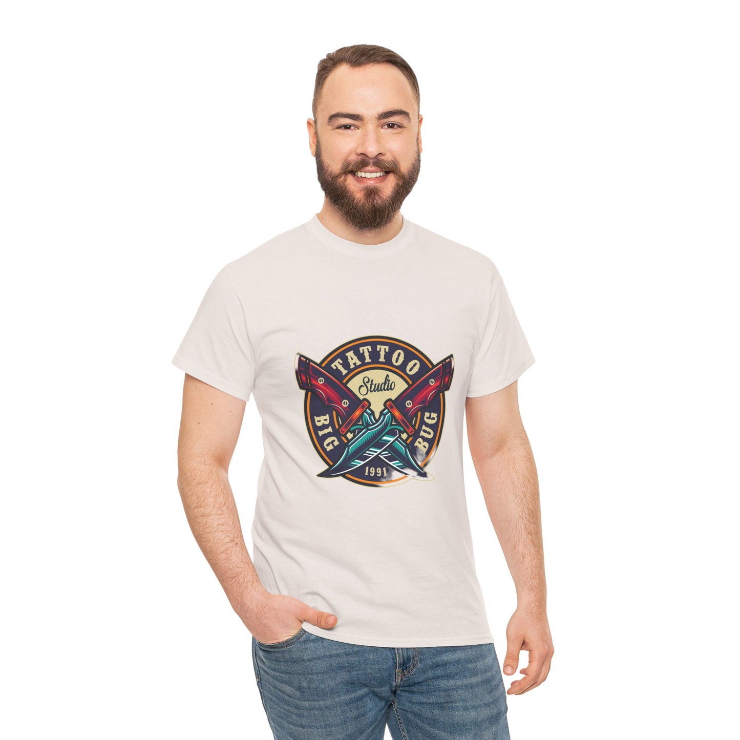 Tattoo Unisex Heavy Cotton Tee | Stylish Graphic T-Shirt for Tattoo Enthusiasts - ArtShirt Couture