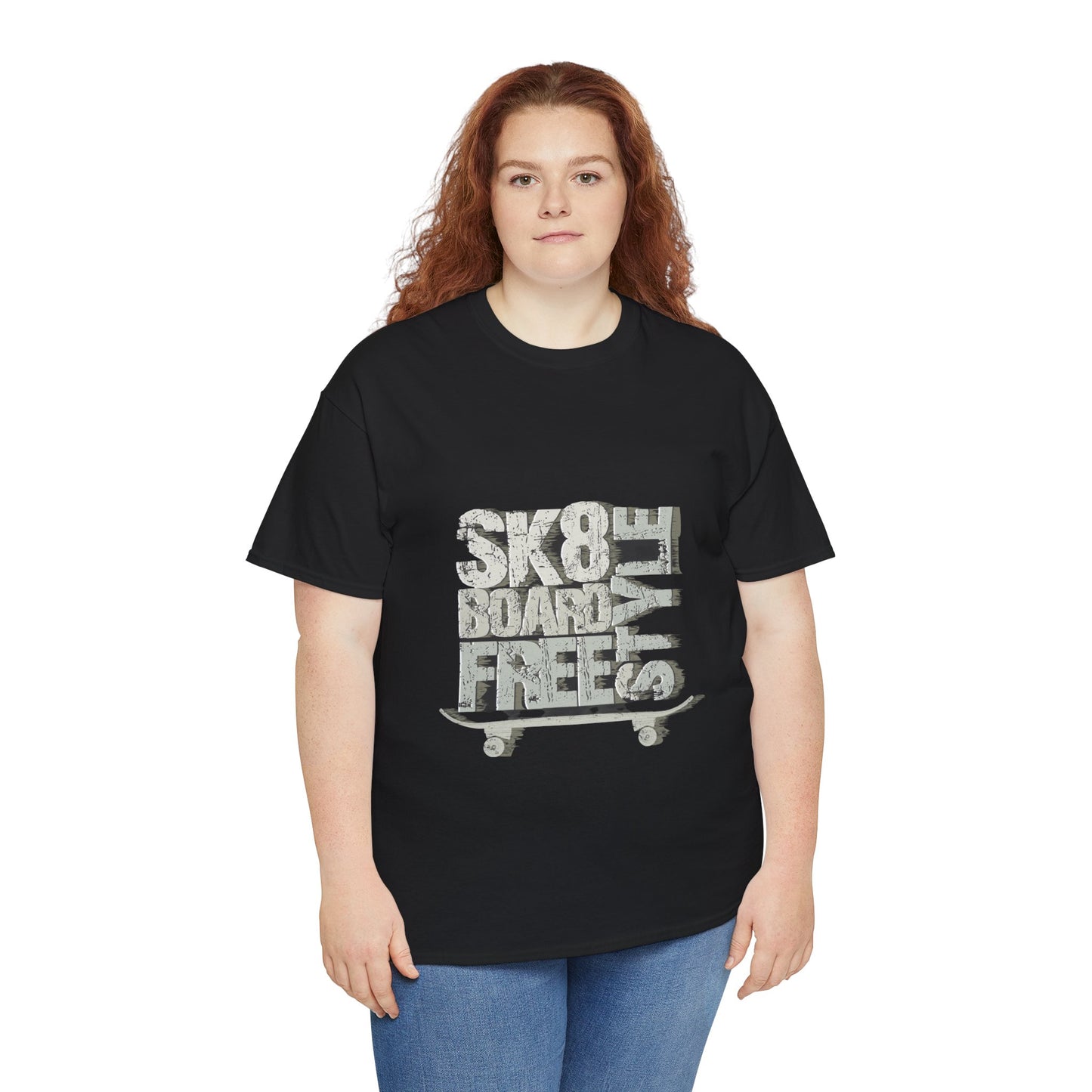 Skateboard Unisex Heavy Cotton Tee | Stylish Graphic T-Shirt for Skateboarding Fans - ArtShirt Couture